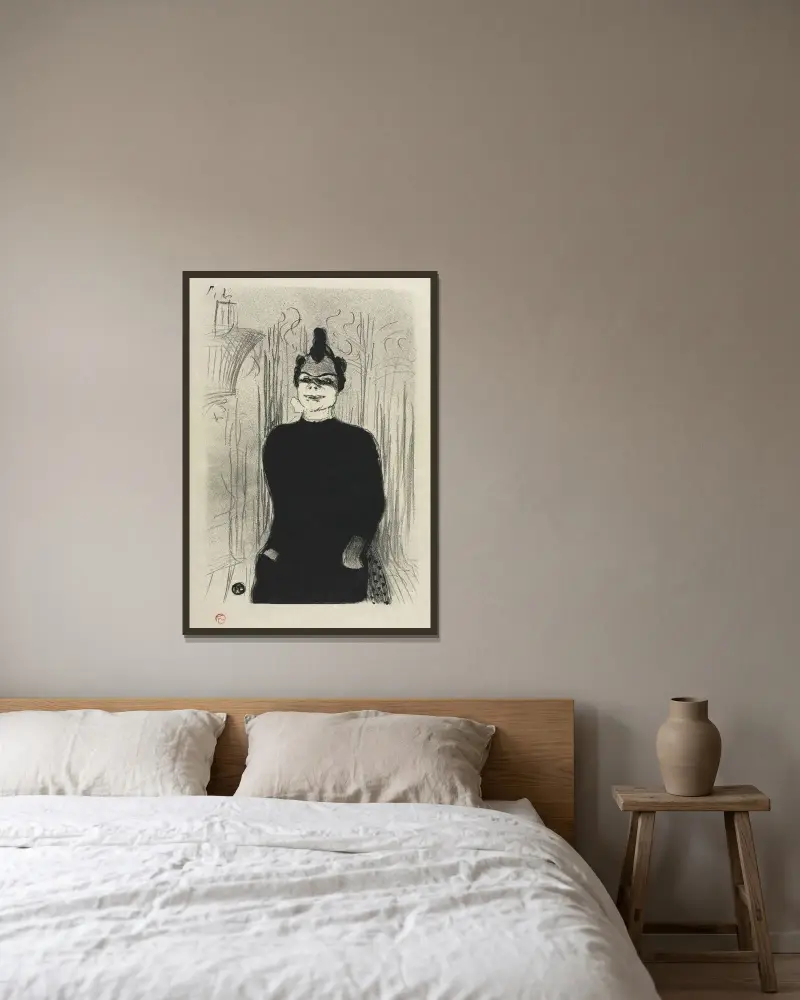 In der Gaieté Rochechouart; Nicolle von Henri de Toulouse-Lautrec gerahmt an einer Wand
