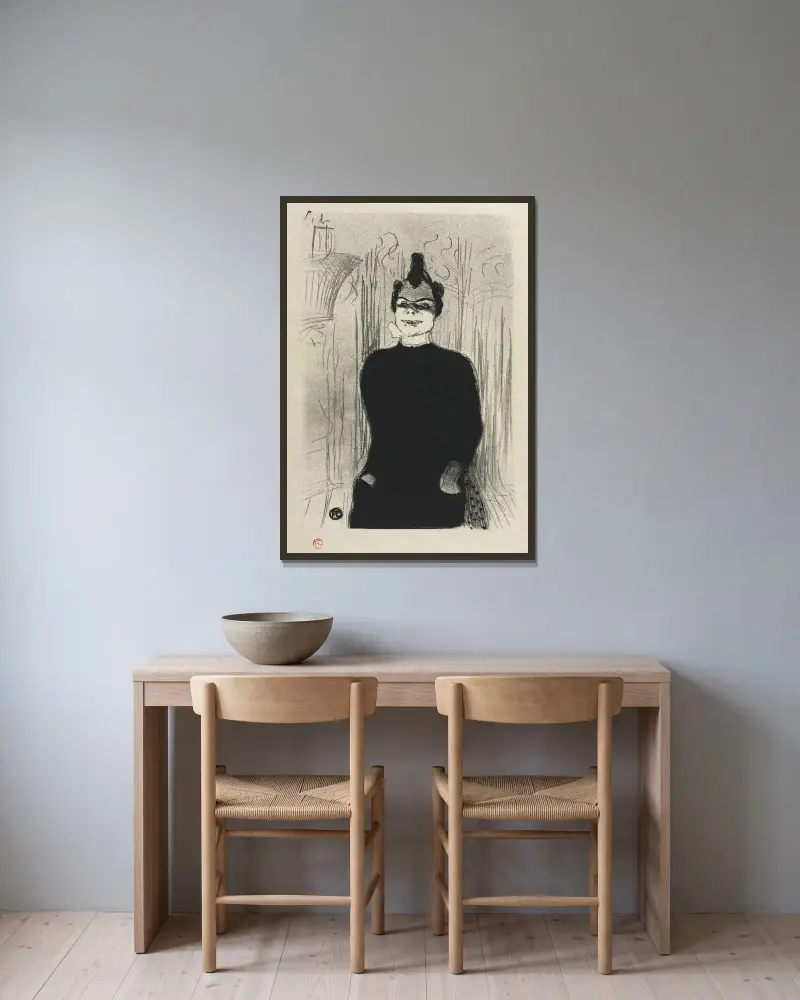 In der Gaieté Rochechouart; Nicolle von Henri de Toulouse-Lautrec gerahmt an einer Wand