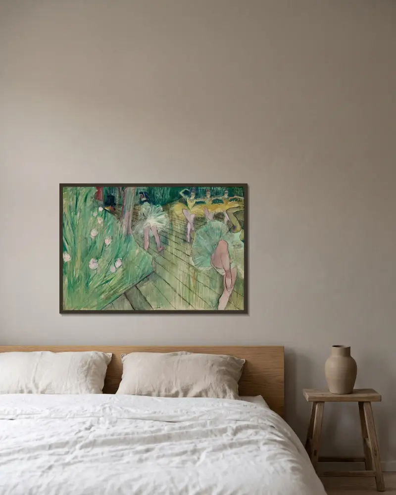 Baletní scéna, Henri de Toulouse-Lautrec v rámu na stěně