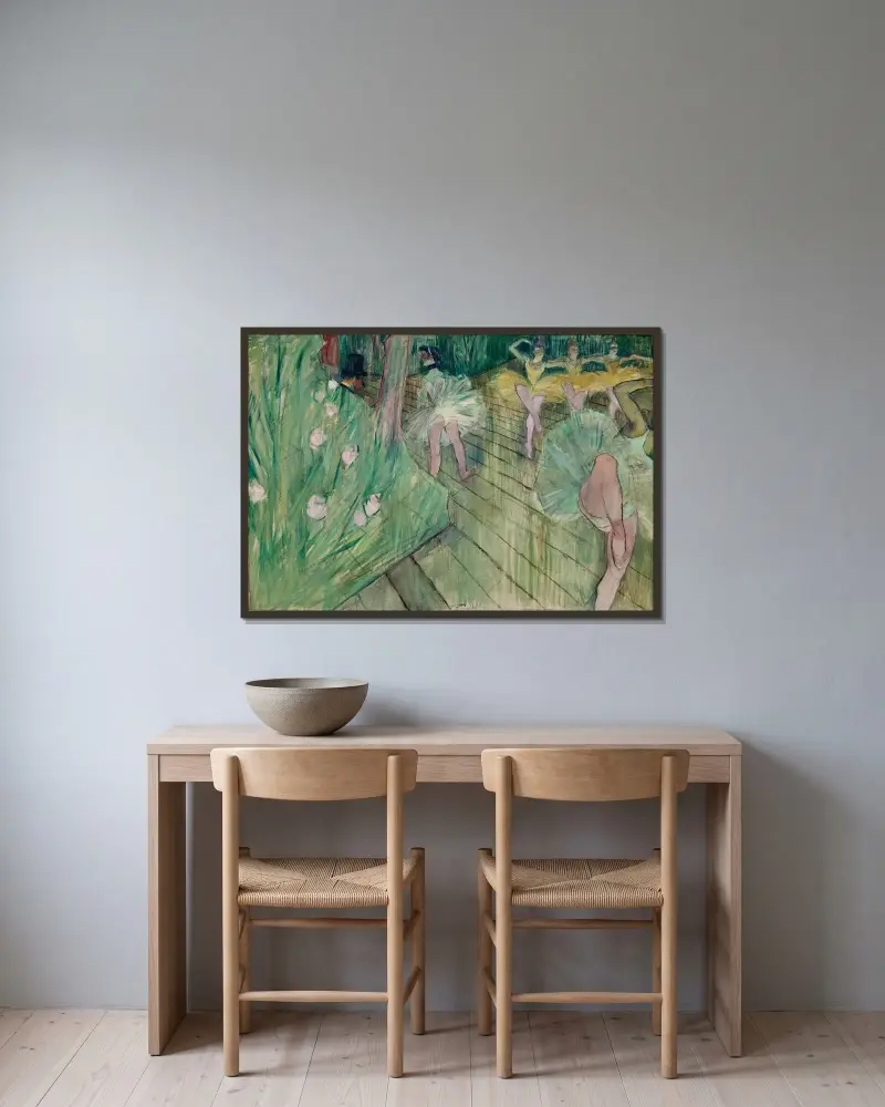 Baletní scéna, Henri de Toulouse-Lautrec v rámu na stěně