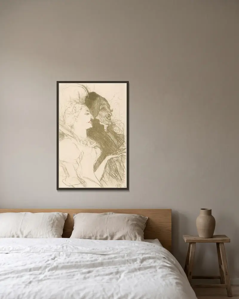 Carnival av Henri de Toulouse-Lautrec inramad på en vägg
