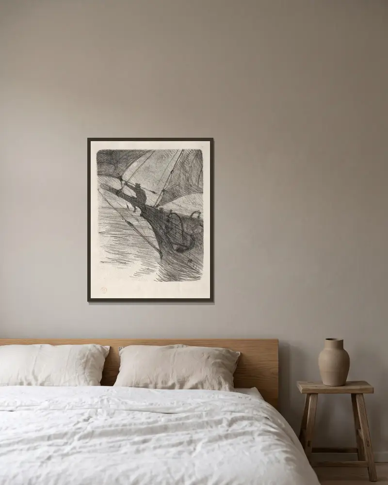 Oceano Nox, Henri de Toulouse-Lautrec v rámu na stěně