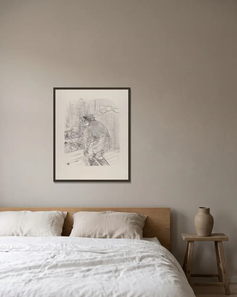 Polin av Henri de Toulouse-Lautrec inramad på en vägg