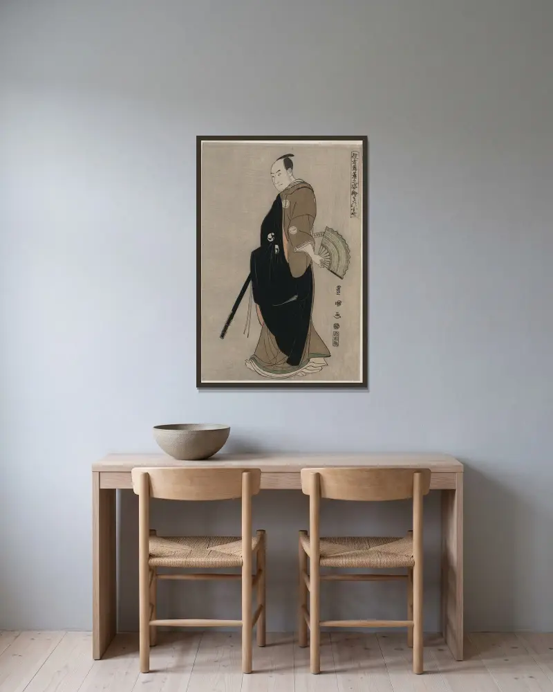 Kinokuniya av Toyokuni Utagawa inramad på en vägg