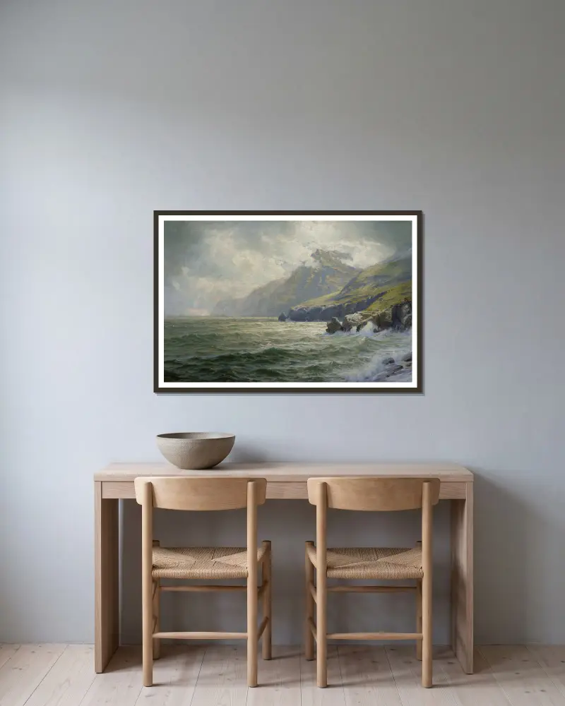 Donegal Bay av William Trost Richards inramad på en vägg