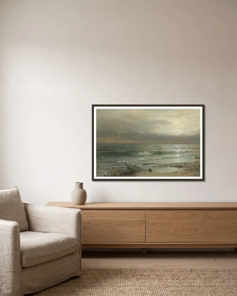 Point Judith von William Trost Richards gerahmt an einer Wand