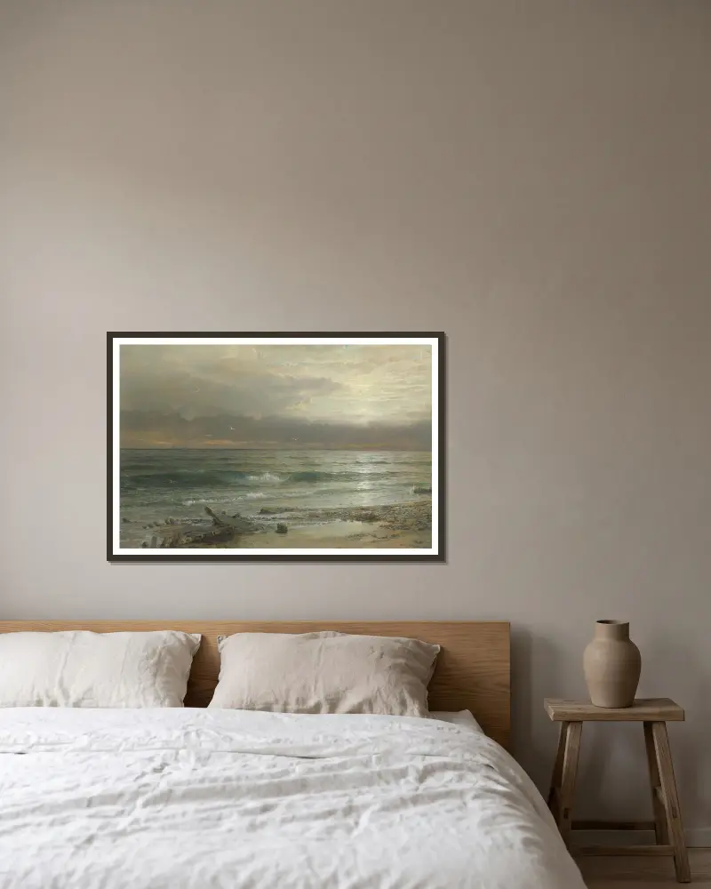 Point Judith von William Trost Richards gerahmt an einer Wand
