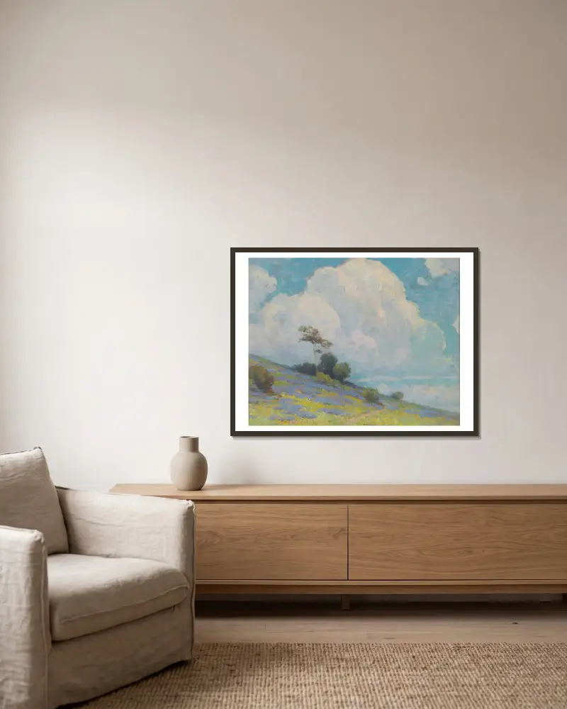 Landschaft, 1925 – Nr. 1 von Ľudovít Čordák gerahmt an einer Wand