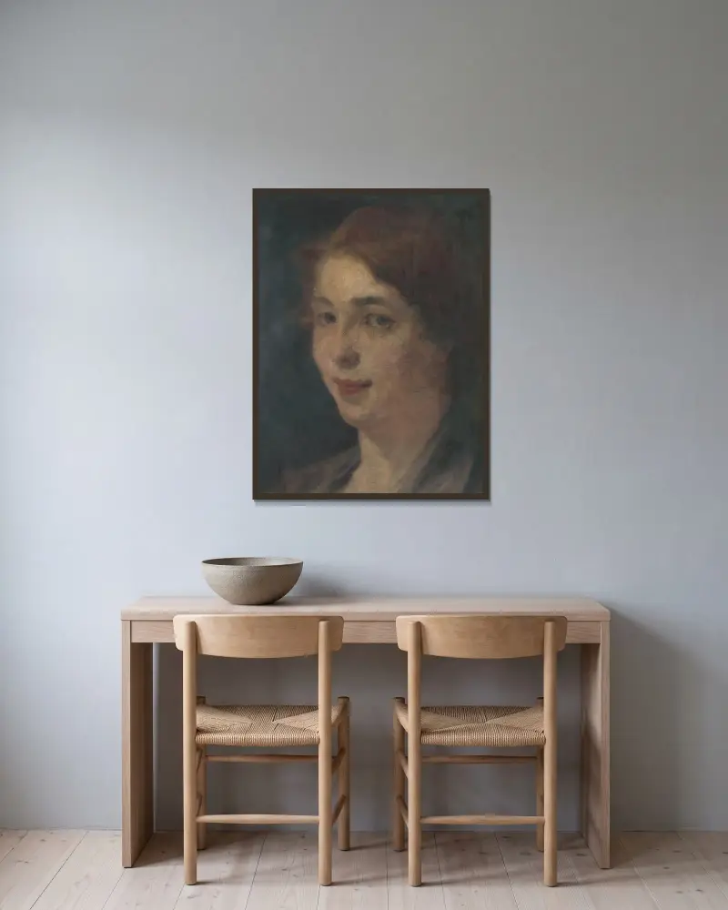 Portrét dcery, Ľudovít Pitthordt v rámu na stěně