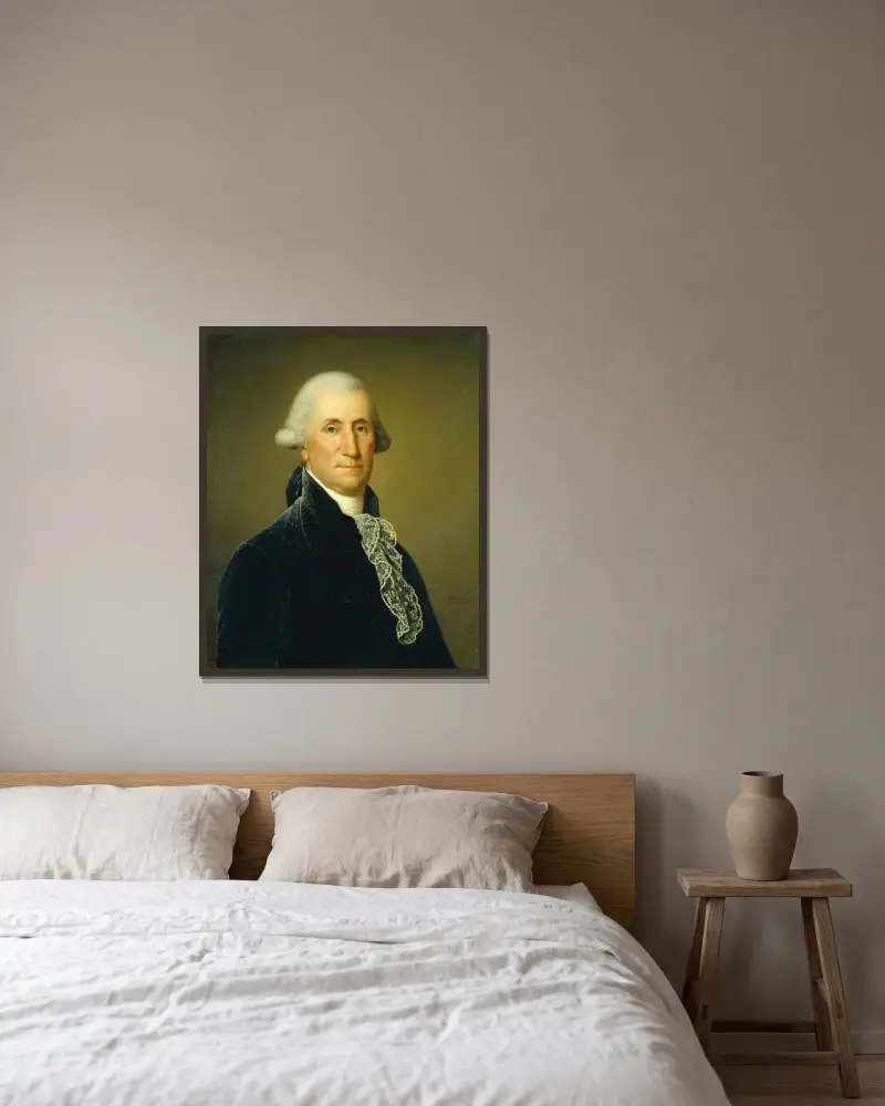 George Washington av Adolf Ulrik Wertmüller inramad på en vägg