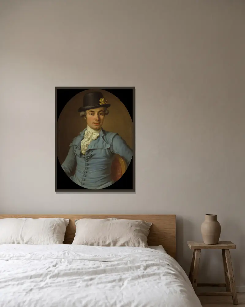 Adolf Ludvig Stierneld av Ulrika Pasch inramad på en vägg