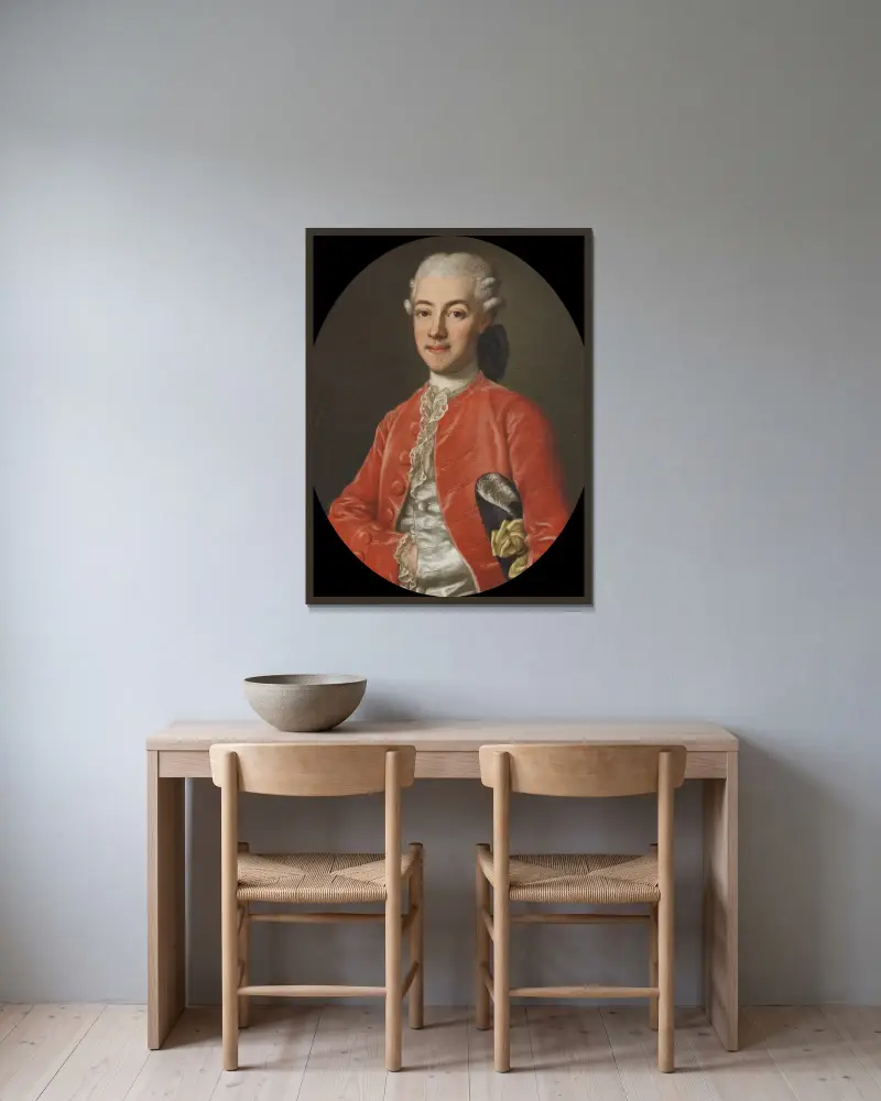 Gustav Adolf Reuterholm, 1756–1813, 1756 – nr 2 av Ulrika Pasch inramad på en vägg