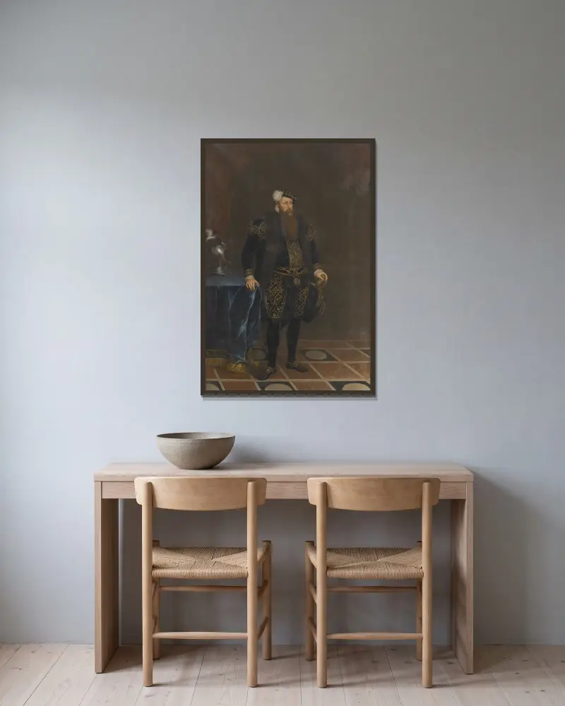 Gustav I, 1496–1560, Sveriges konung av Ulrika Pasch inramad på en vägg