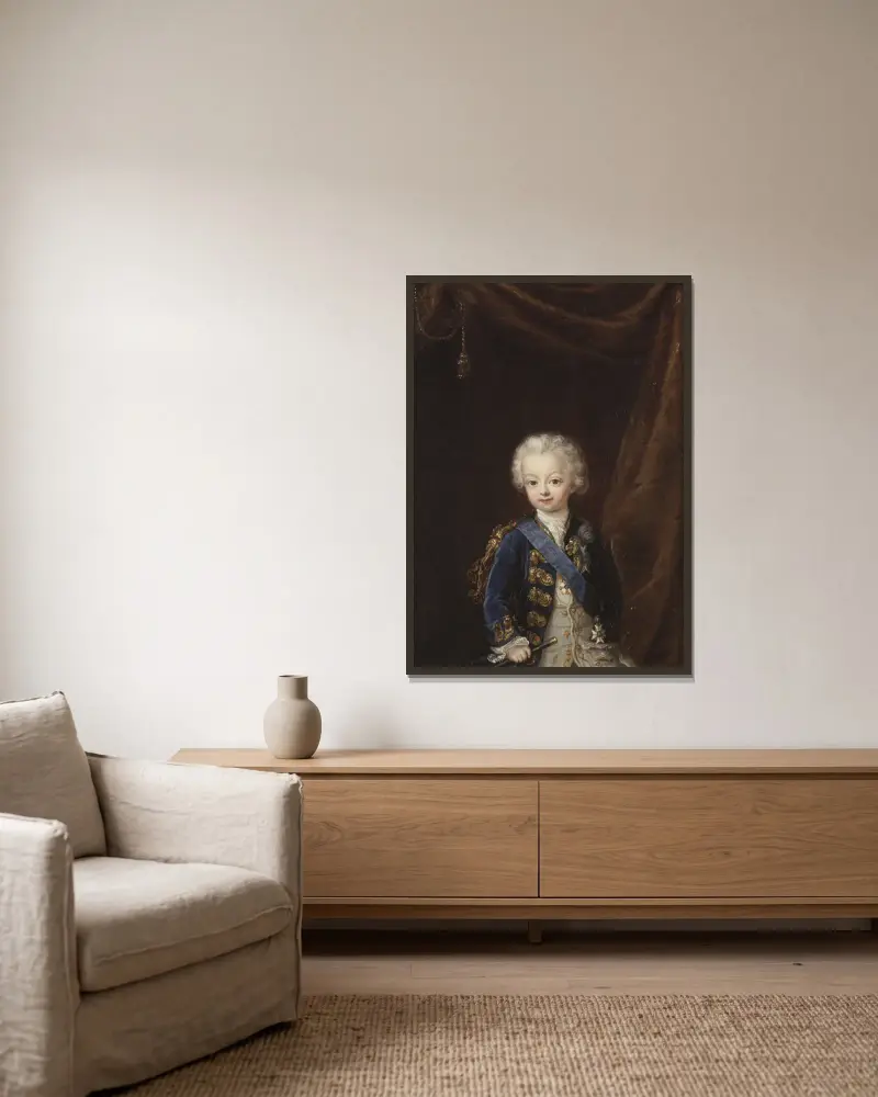 Gustav III (1746–1792), Sveriges konung av Ulrika Pasch inramad på en vägg