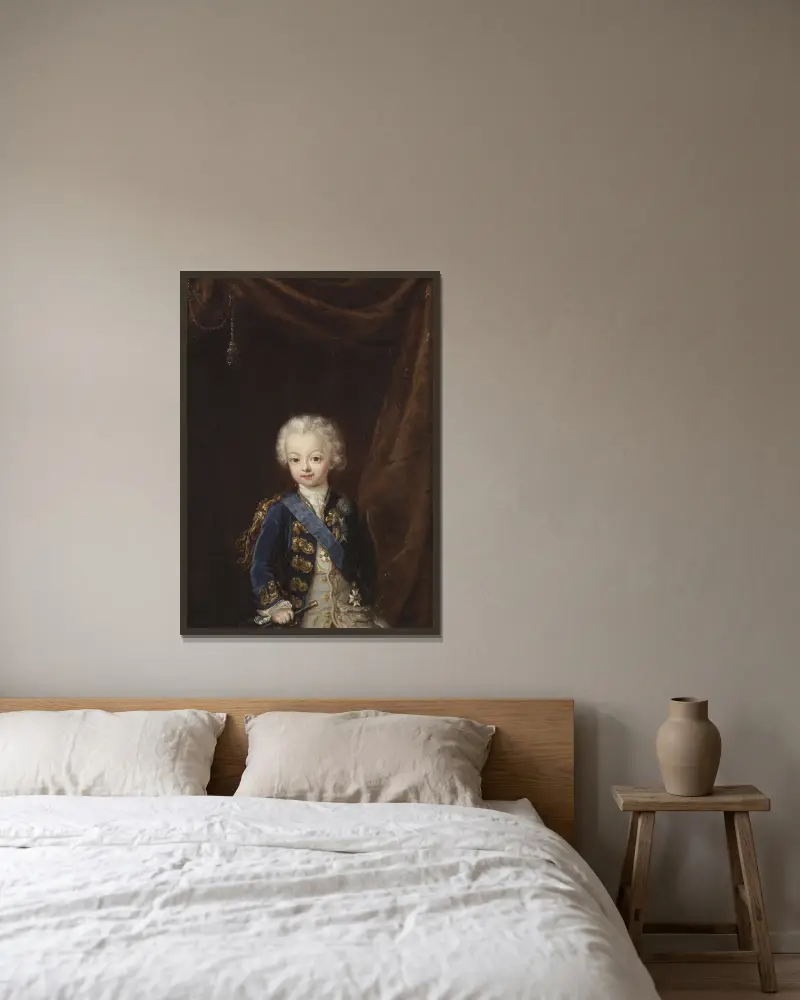 Gustav III (1746–1792), Sveriges konung av Ulrika Pasch inramad på en vägg