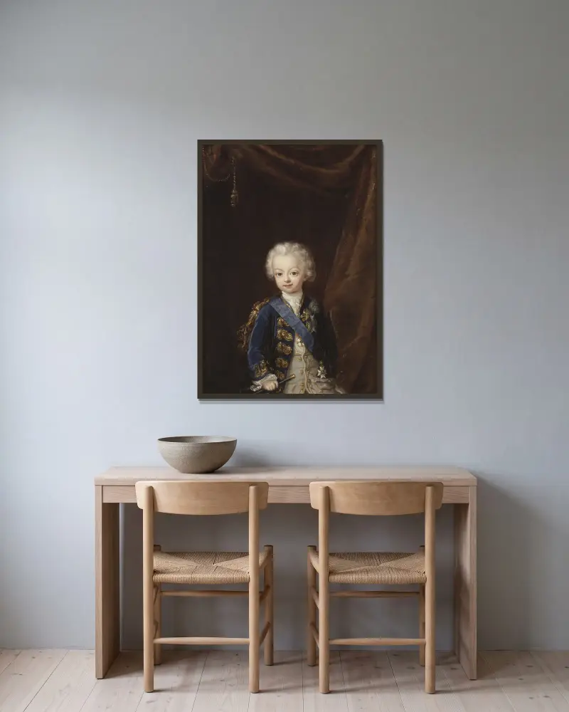 Gustav III (1746–1792), Sveriges konung av Ulrika Pasch inramad på en vägg
