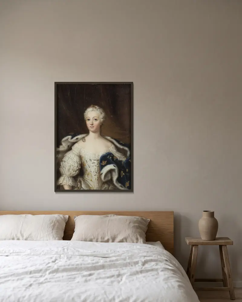 Luise Ulrike von Preußen, Königin von Schweden von Ulrika Pasch gerahmt an einer Wand