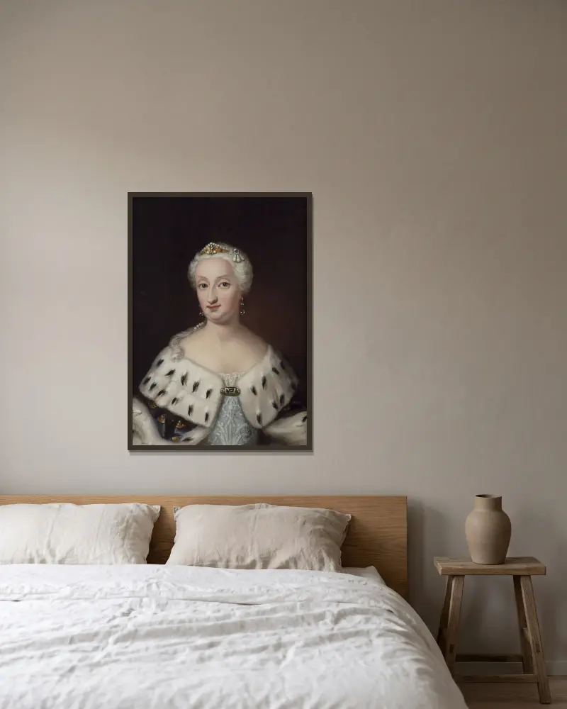 Ulrika Eleonora d.y. (1688–1741), drottning av Sverige av Ulrika Pasch inramad på en vägg