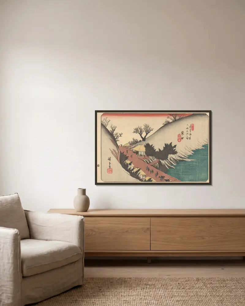 Annaka, Utagawa Hiroshige w ramie na ścianie