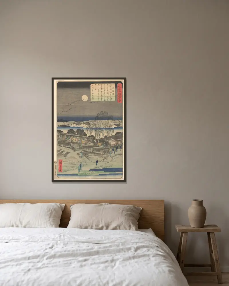 Emonzaka, Utagawa Hiroshige w ramie na ścianie