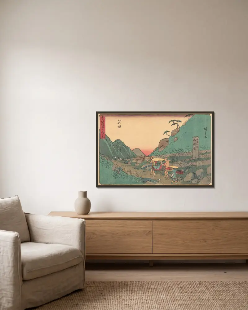 Hakone, 1841, Utagawa Hiroshige w ramie na ścianie