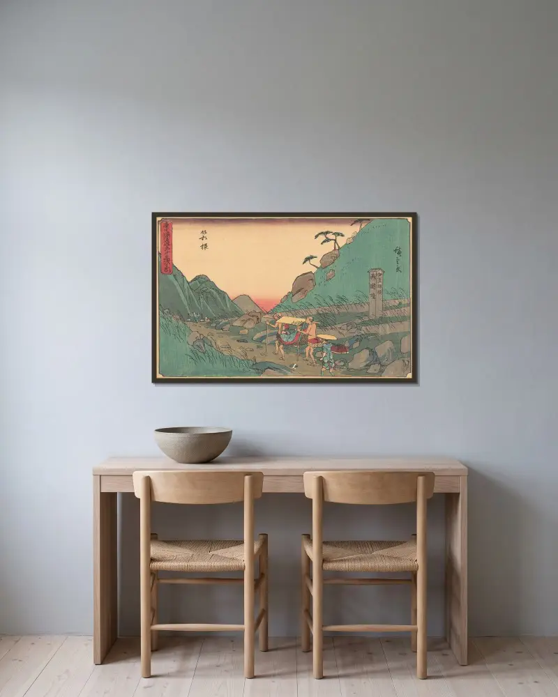 Hakone, 1841, Utagawa Hiroshige w ramie na ścianie