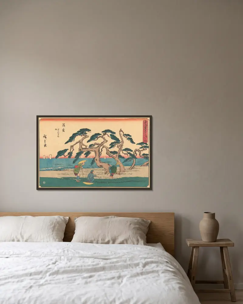 Hamamatsu, 1841, Utagawa Hiroshige w ramie na ścianie