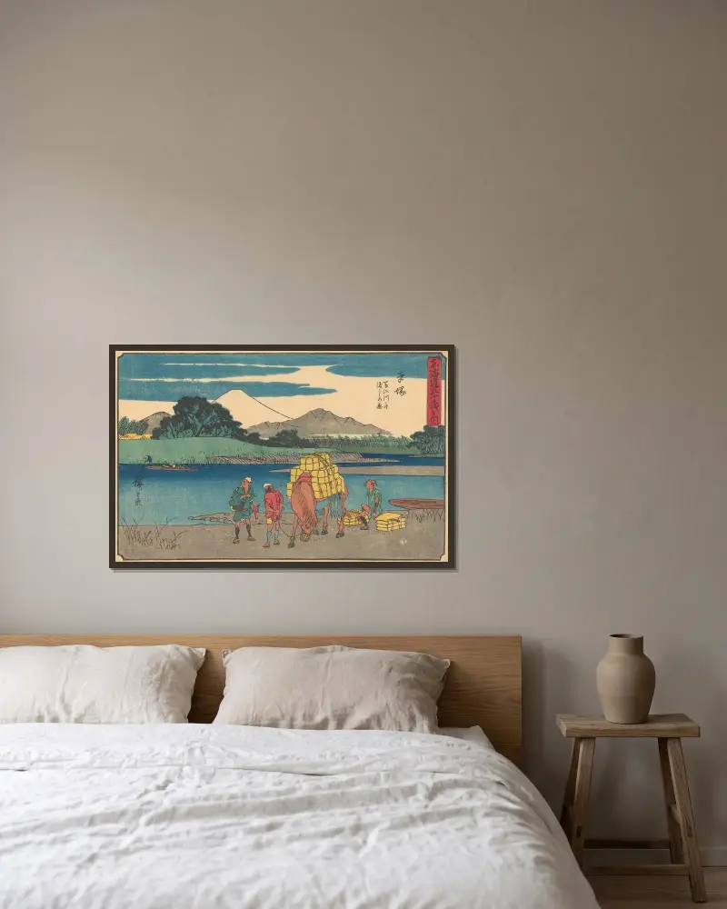 Hiratsuku, Utagawa Hiroshige w ramie na ścianie