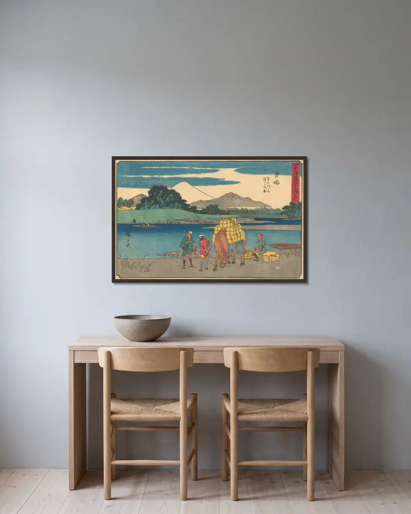 Hiratsuku, Utagawa Hiroshige w ramie na ścianie