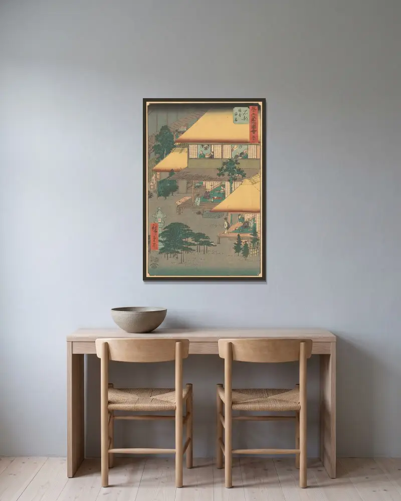 Ishibe, Utagawa Hiroshige v rámu na stěně