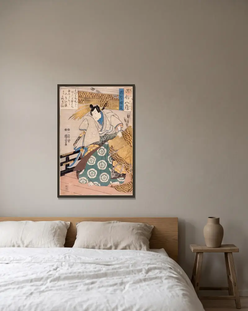 Przejaśnienie po burzy dla Takechiego, Utagawa Kuniyoshi w ramie na ścianie