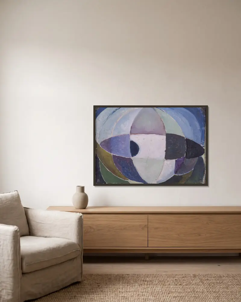 Sphere av Theo van Doesburg inramad på en vägg