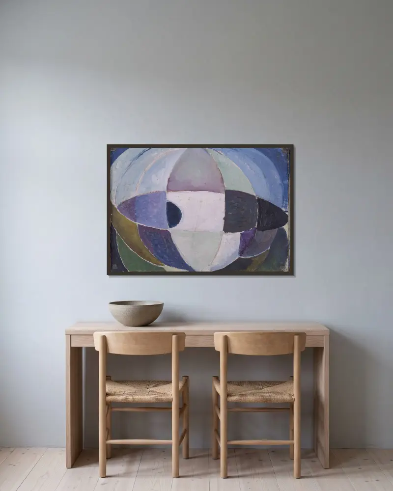Sphere av Theo van Doesburg inramad på en vägg