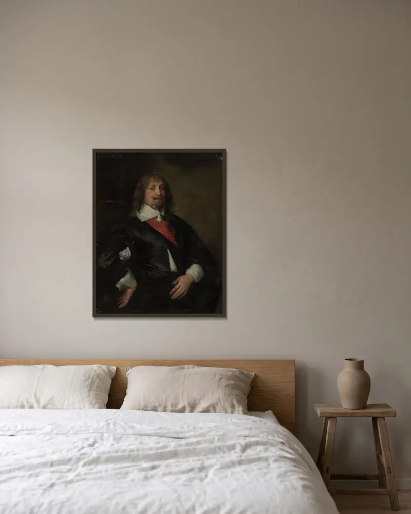 Porträtt av Sir Robert Howard av Anthony van Dyck inramad på en vägg