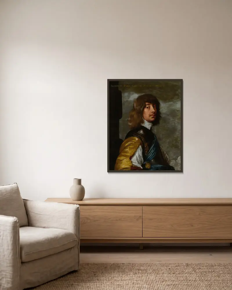 Algernon Percy, 10. Earl of Northumberland von Anthony van Dyck gerahmt an einer Wand