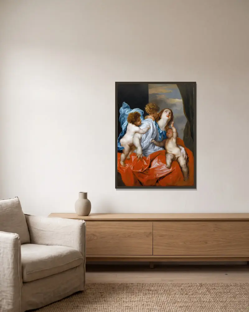 Miłosierdzie, Anthony van Dyck w ramie na ścianie