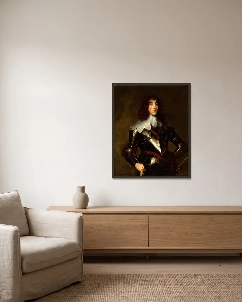Karl Ludwig, Kurfürst von der Pfalz von Anthony van Dyck gerahmt an einer Wand