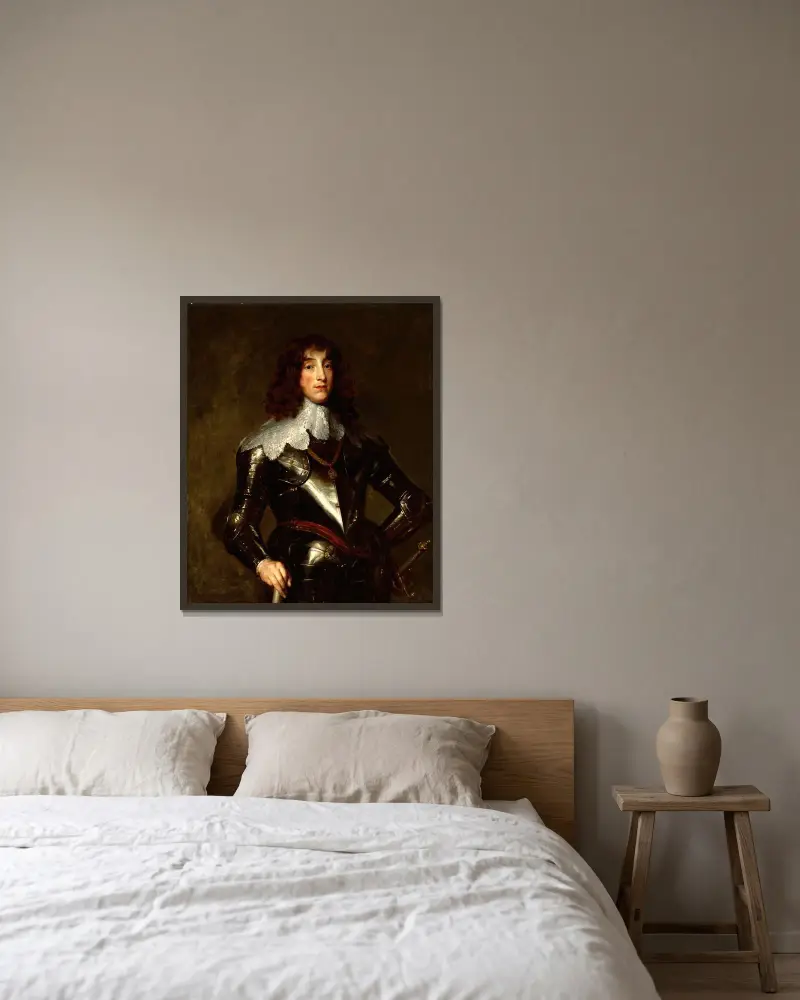 Karl Ludwig, Kurfürst von der Pfalz von Anthony van Dyck gerahmt an einer Wand