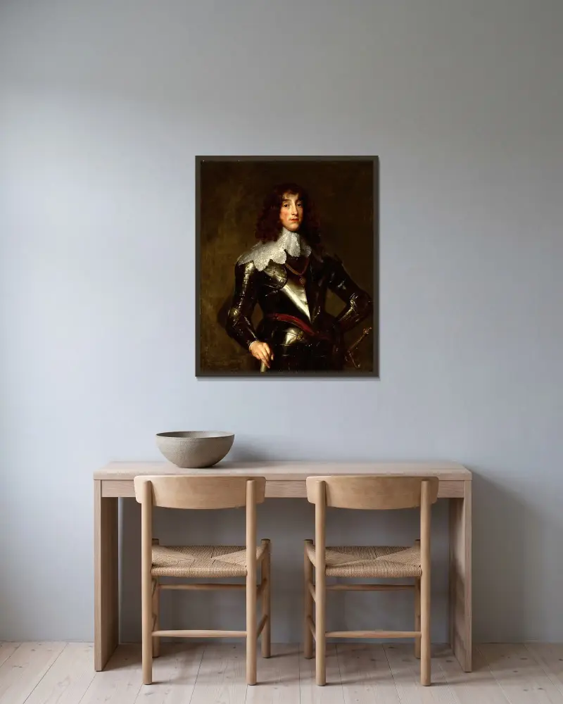 Karl Ludwig, Kurfürst von der Pfalz von Anthony van Dyck gerahmt an einer Wand