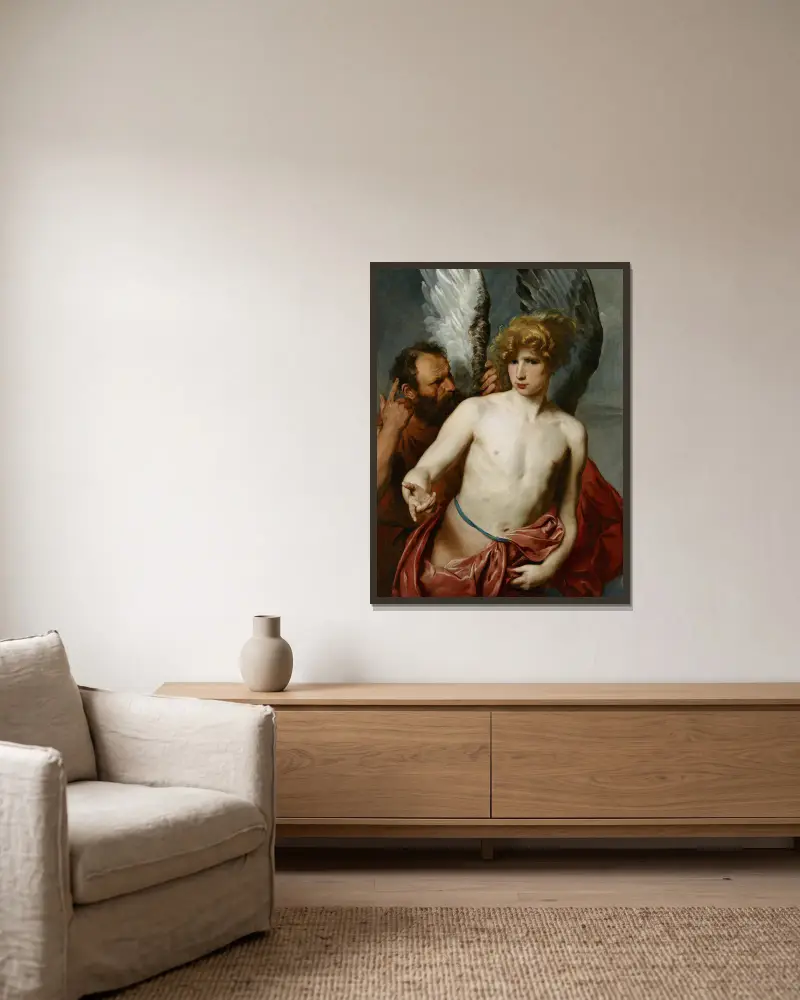 Dedal i Ikar, Anthony van Dyck w ramie na ścianie