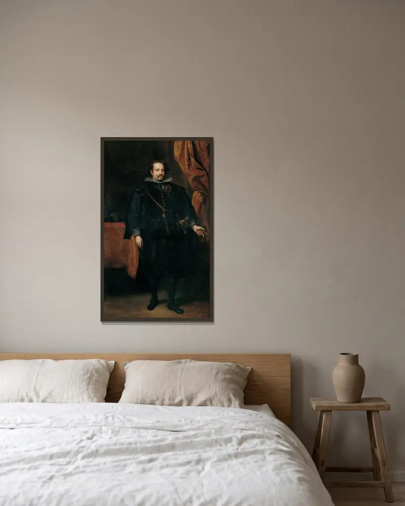 Diego de Mexía, markis av Leganés av Anthony van Dyck inramad på en vägg