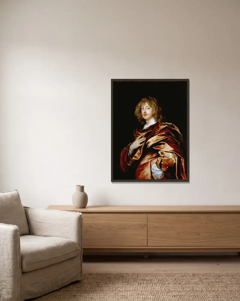 George Digby, 2:e earl av Bristol av Anthony van Dyck inramad på en vägg