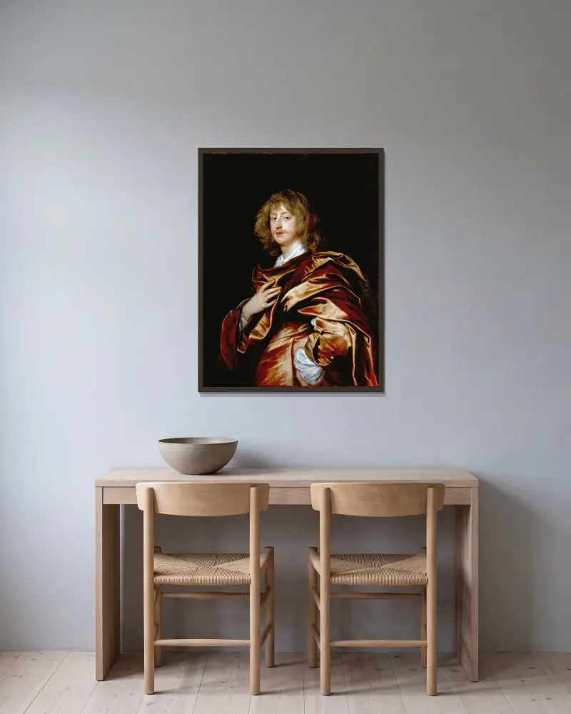 George Digby, 2:e earl av Bristol av Anthony van Dyck inramad på en vägg