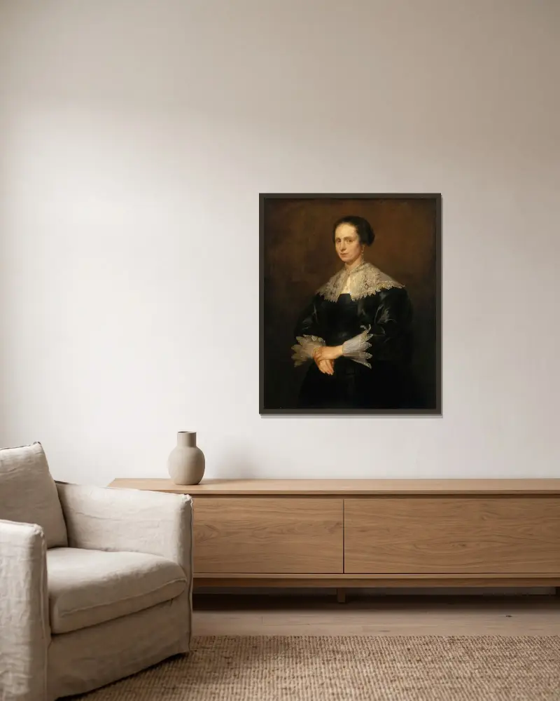Helena Tromper Du Bois, Anthony van Dyck v rámu na stěně