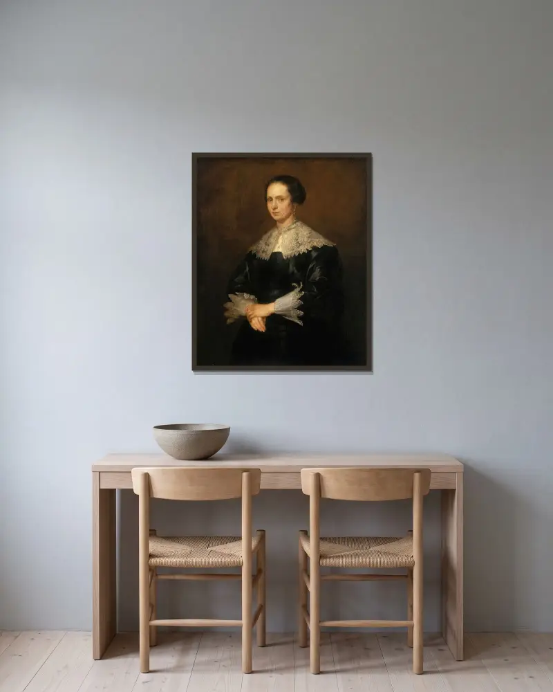 Helena Tromper Du Bois, Anthony van Dyck v rámu na stěně