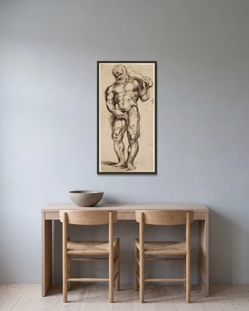 Hercules – nr 2 av Anthony van Dyck inramad på en vägg