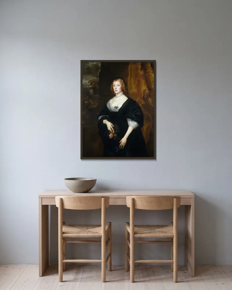 Lady Dacre – Nr. 1, Anthony van Dyck v rámu na stěně