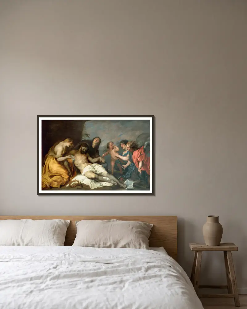 Opłakiwanie zmarłego Chrystusa, Anthony van Dyck w ramie na ścianie