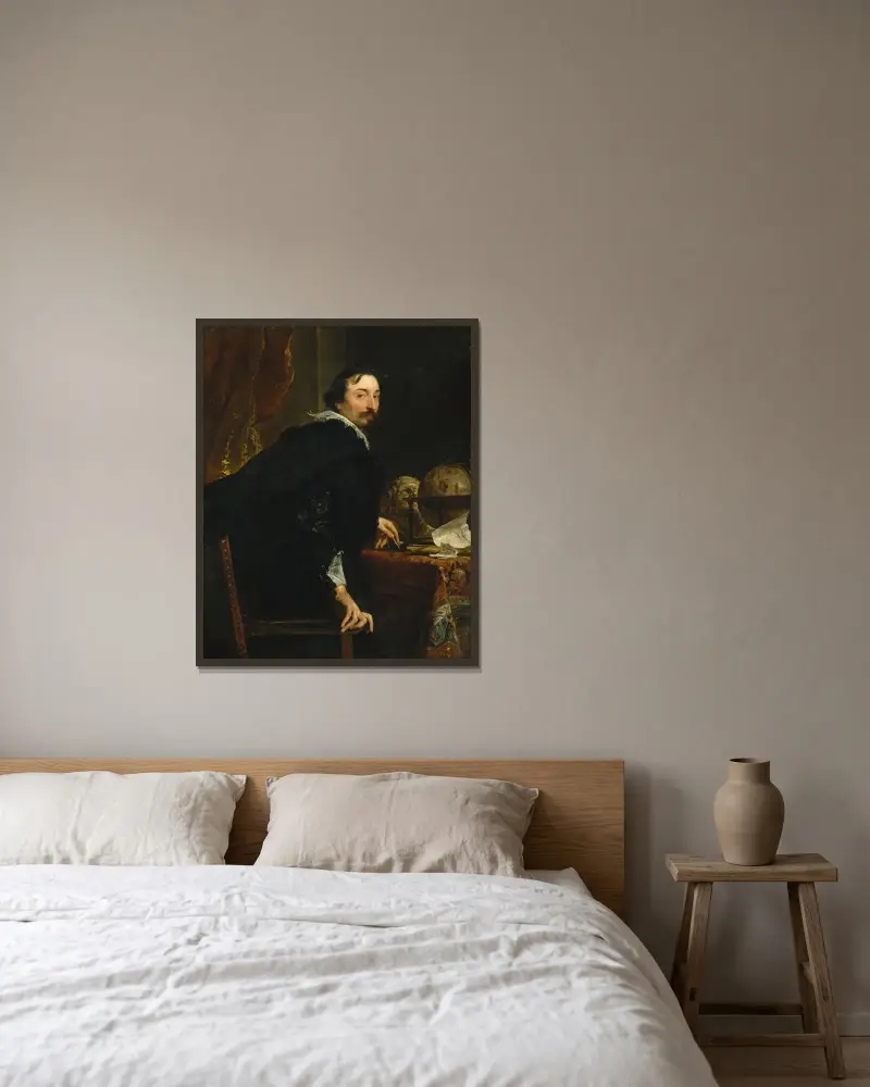 Lucas van Uffel (gestorben 1637) von Anthony van Dyck gerahmt an einer Wand