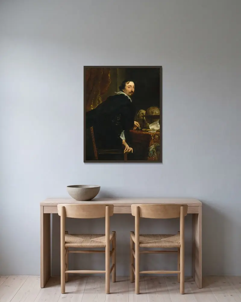 Lucas van Uffel (gestorben 1637) von Anthony van Dyck gerahmt an einer Wand